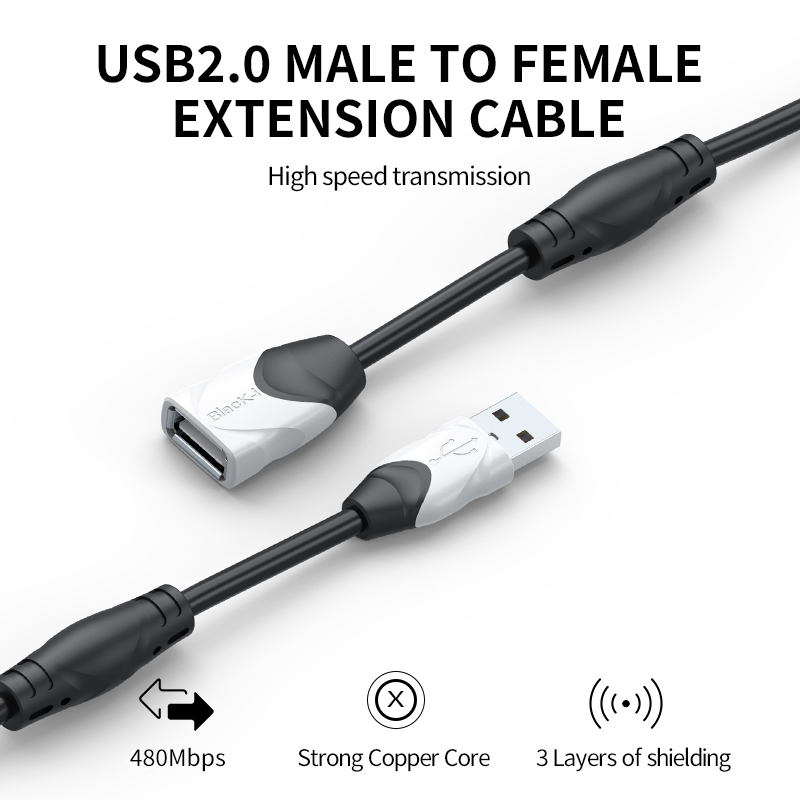 Black-i USB 2.0 Extension Cable