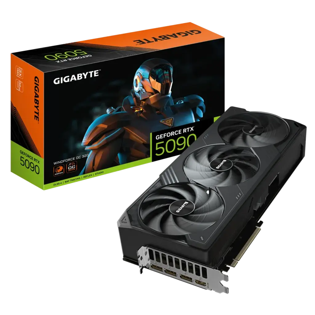 GIGABYTE GeForce RTX 5090 WINDFORCE OC 32G GDDR7 Triple Fan Graphics Card