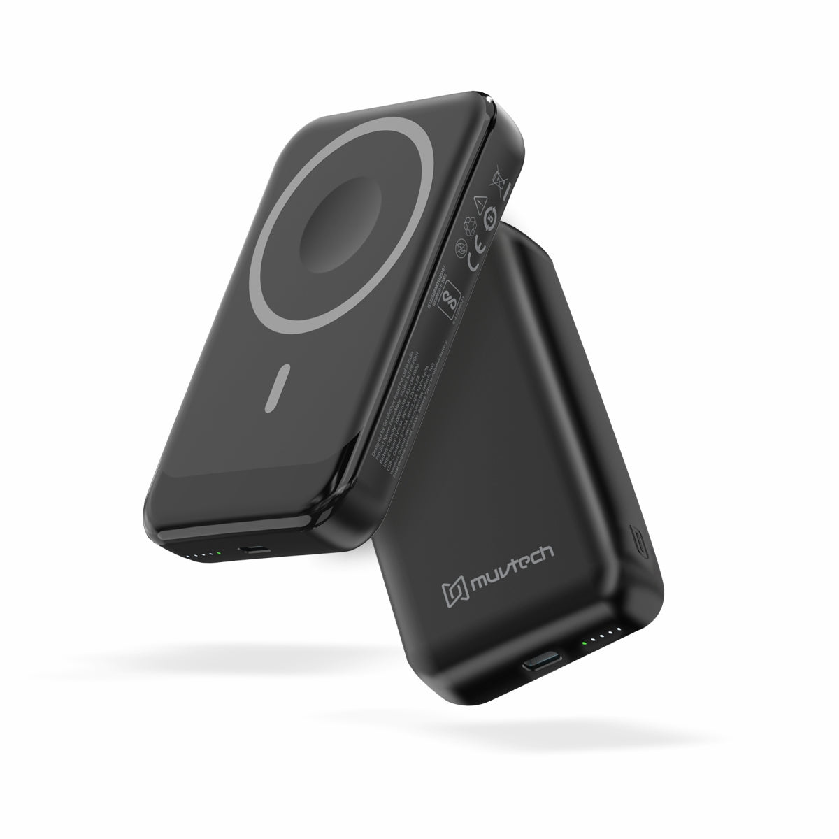 Power Mate 10000mAh MagSafe Power Bank | Magnetic Wireless Portable Charger for iPhone & Qi Devices | Dual Charging (Wireless + Wired) | Slim & Lightweight with Smart Protection