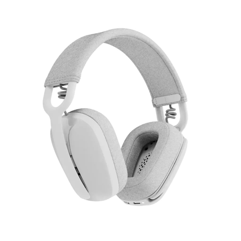 Logitech Zone Vibe 100 Lightweight Wireless Headphones with Noise-Cancelling - Off White
