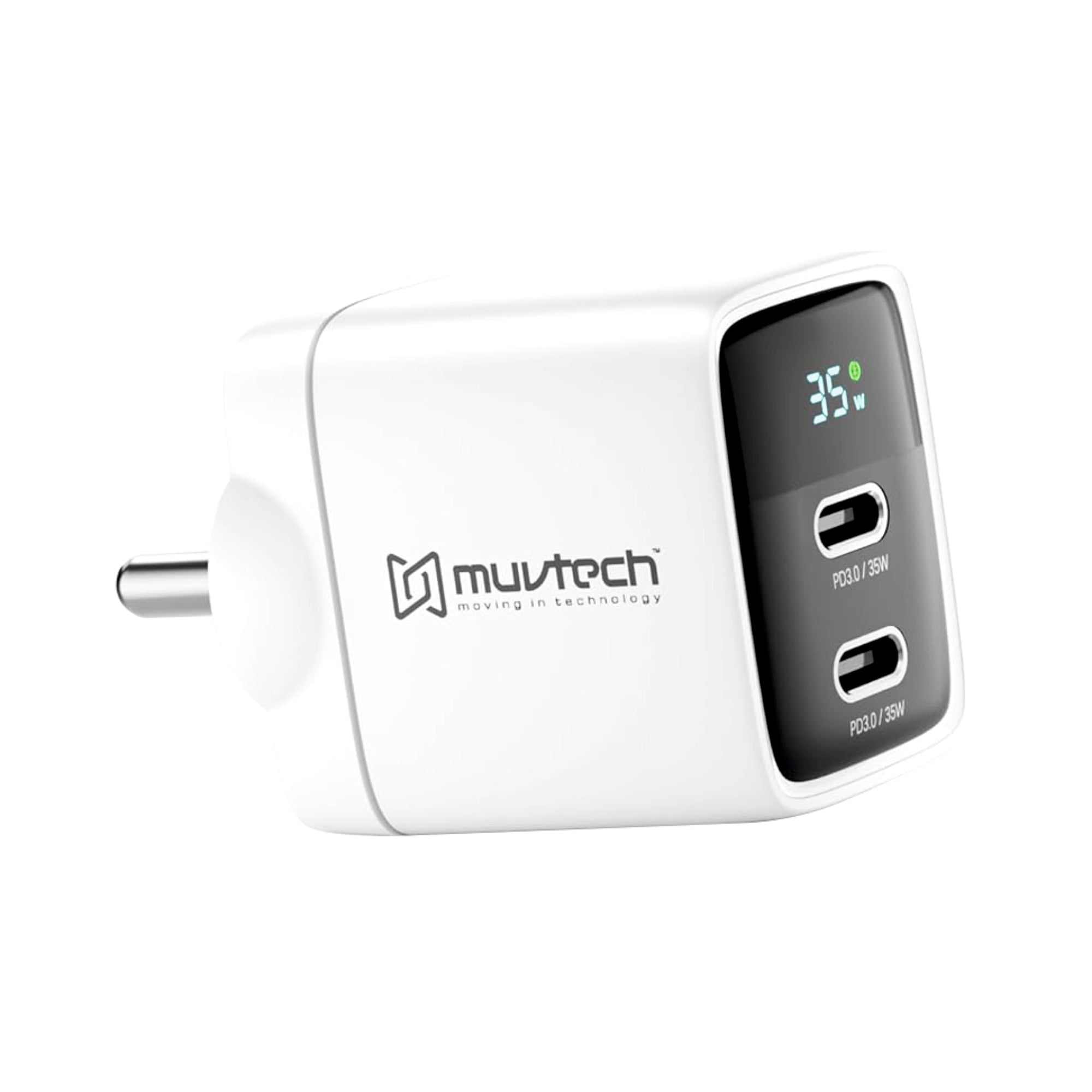 35W Dual Port Type-C Mobile Wall Charger – Fast Dual Charging for USB-C Devices