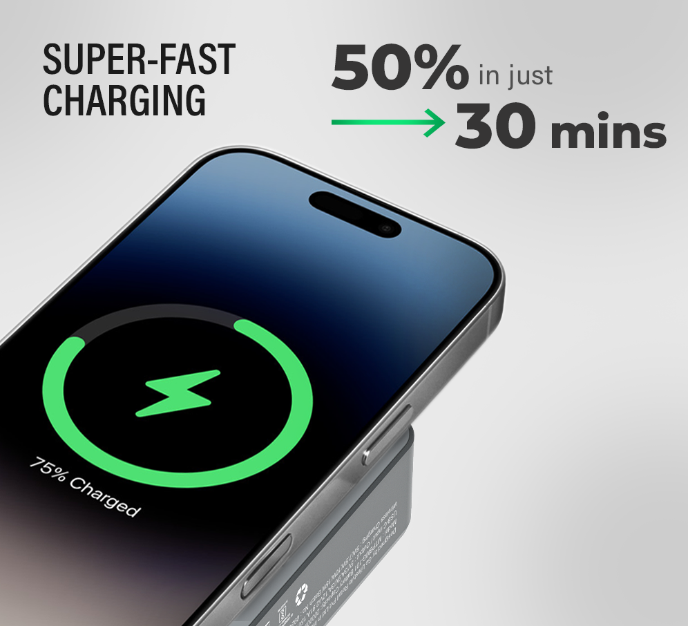 TANK 20000mAh Magnetic Power Bank with 15W Mag-Safe Wireless Charging & 35W Fast USB-C Charging for iPhone, iPad, and Laptops