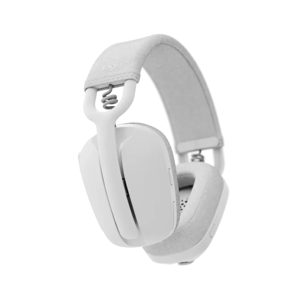 Logitech Zone Vibe 100 Lightweight Wireless Headphones with Noise-Cancelling - Off White