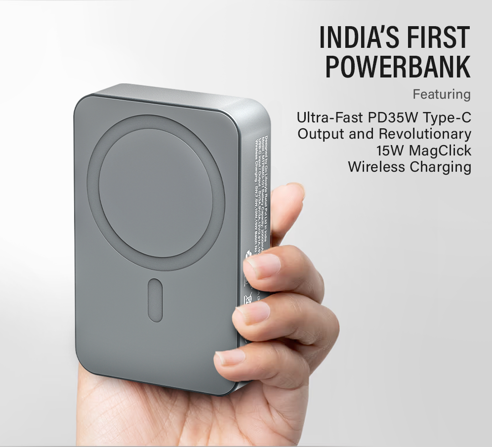 TANK 20000mAh Magnetic Power Bank with 15W Mag-Safe Wireless Charging & 35W Fast USB-C Charging for iPhone, iPad, and Laptops