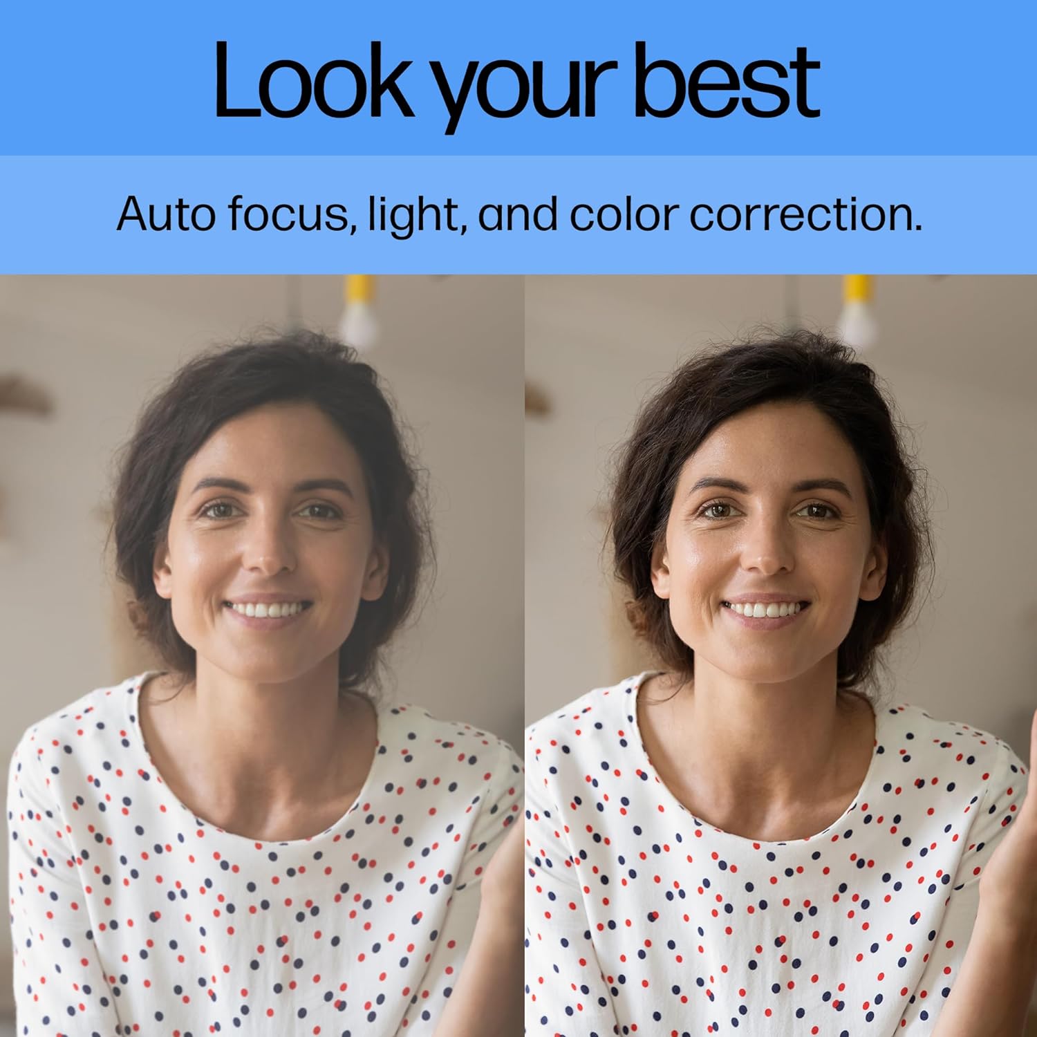 HP 430 FHD Webcam - USB, Plug & Play External Camera with Dual Mics & Privacy Shutter