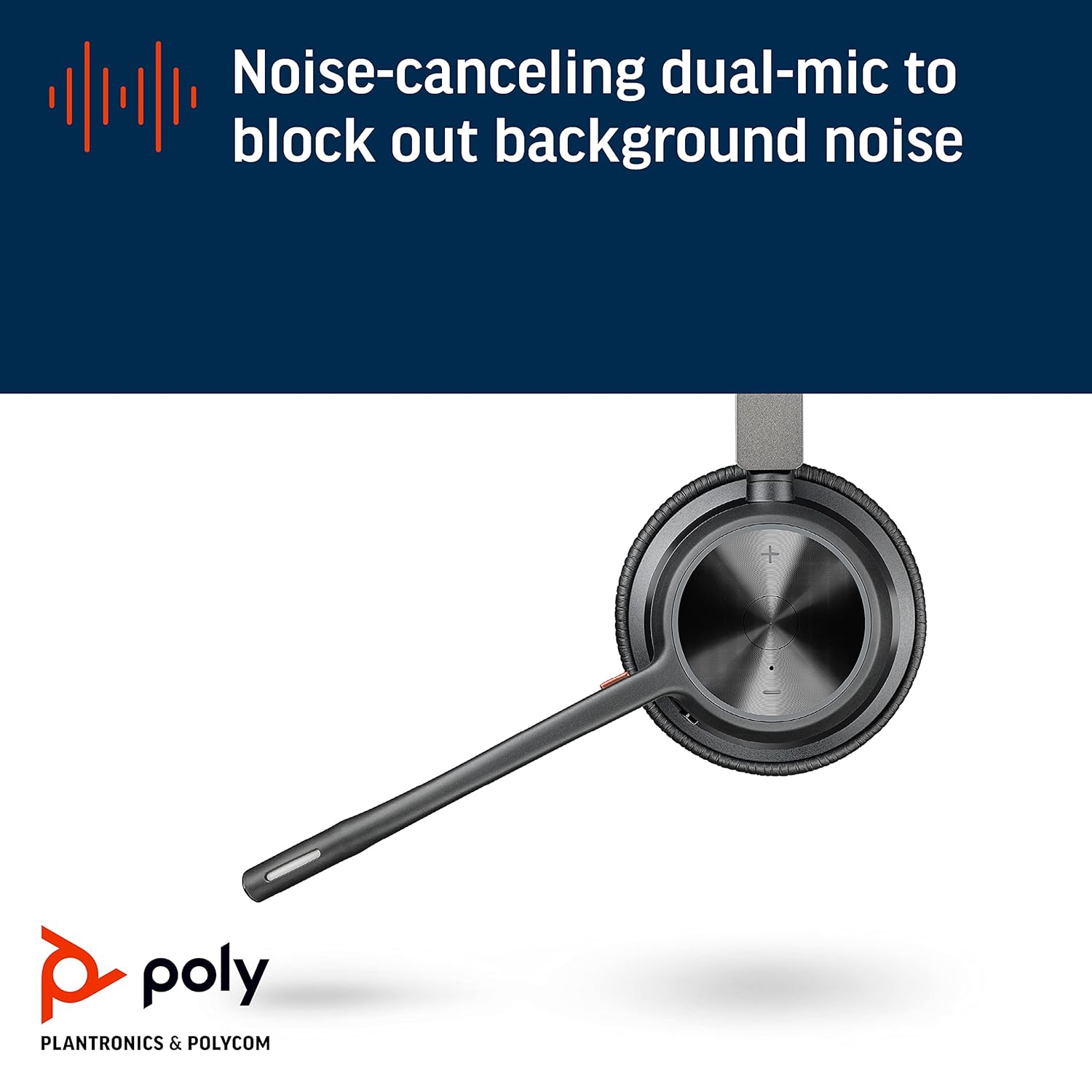 Poly Voyager 4320 UC V4320 Wireless Bluetooth Stereo Headset with USB-A BT700 dongle - Black