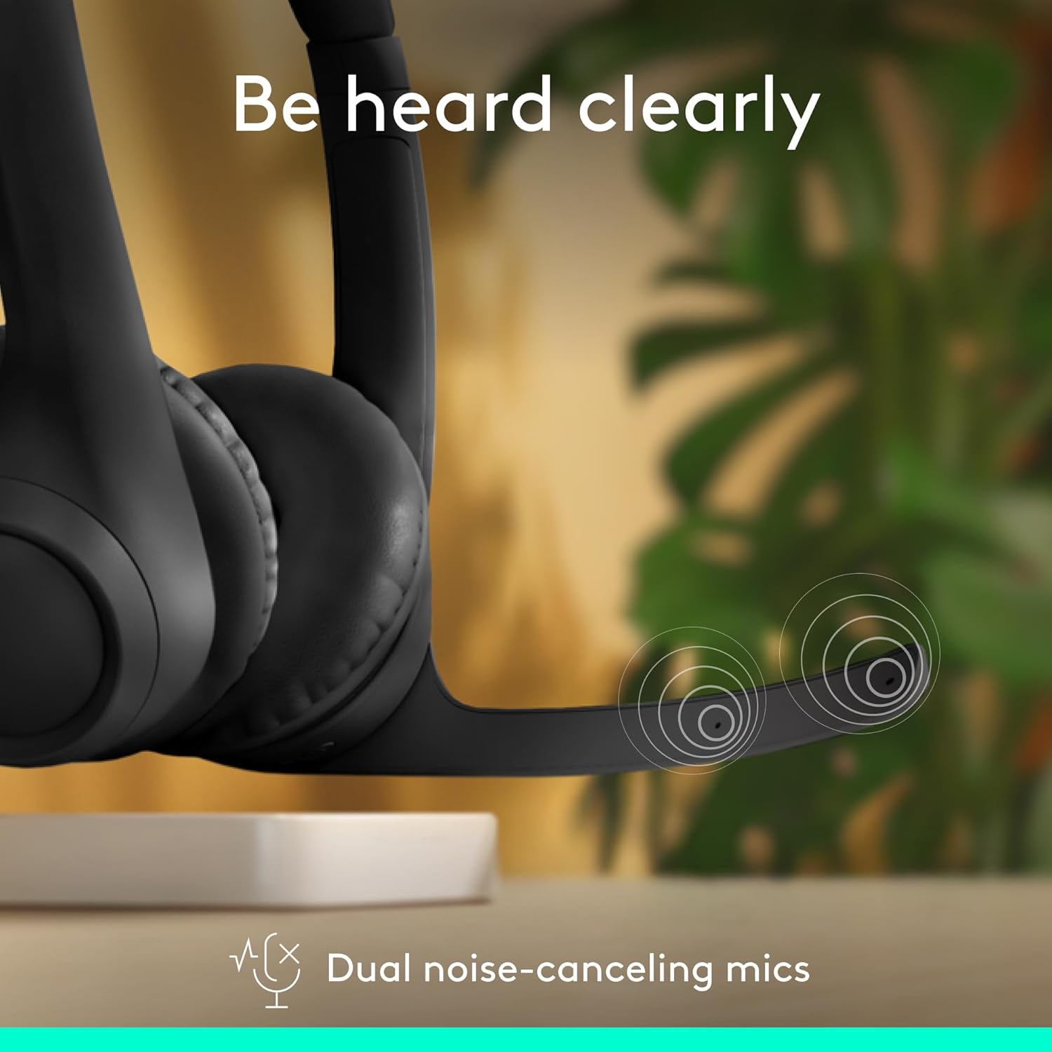 Logitech Zone 300 Wireless Bluetooth Headset with Noise-Cancelling Microphone - Midnight Black