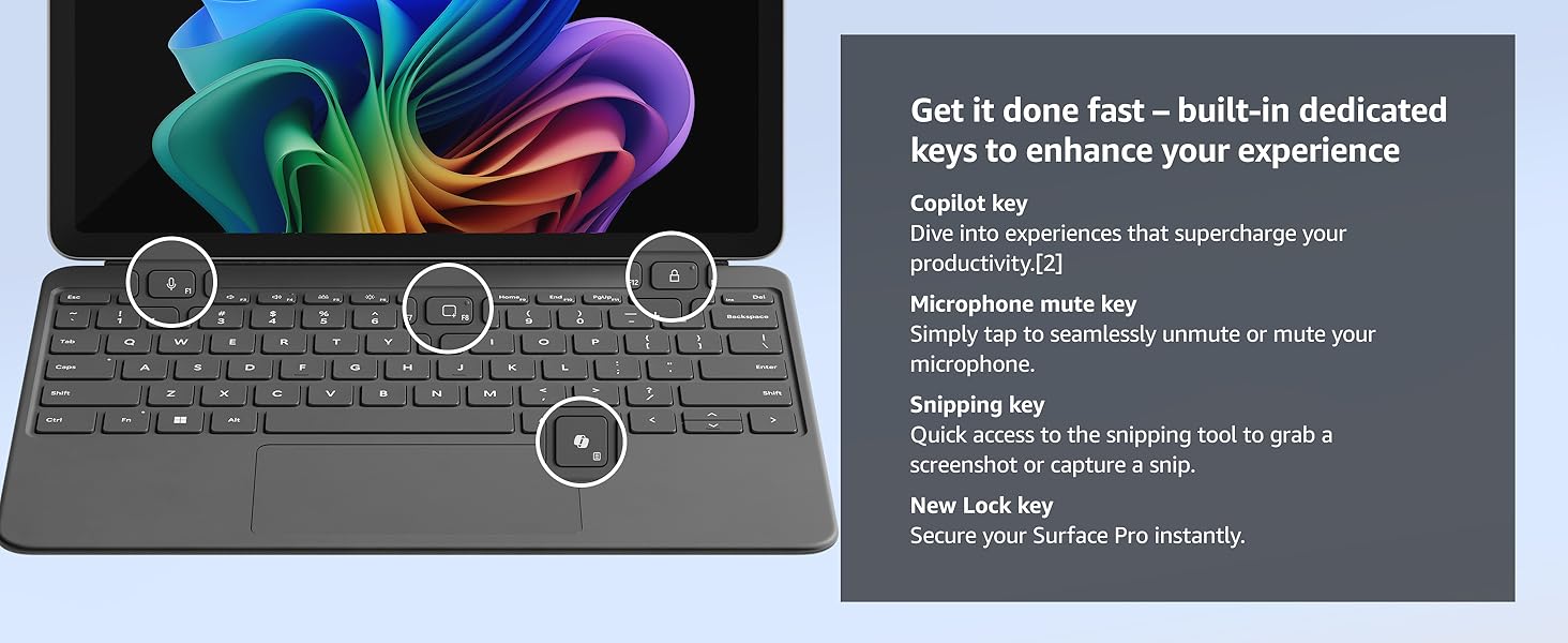 MicroSoft Surface Pro 12 Keyboard Black