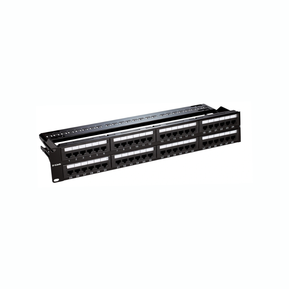 DLink NPP-C61BLK481 Cat6 48Port PPanel Loaded