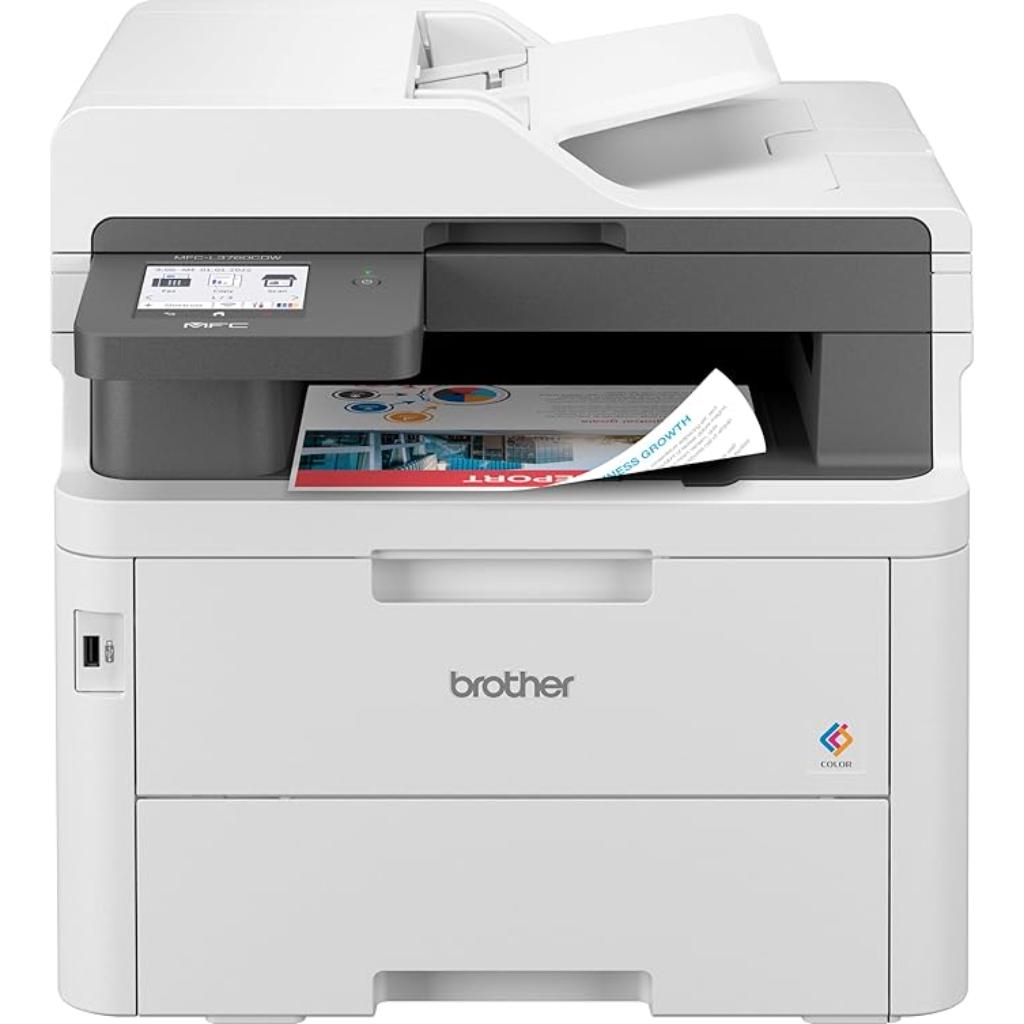 Brother MFC-L3760CDW Colour Laser Multifunction Printer Duplex with Wi-Fi ADF