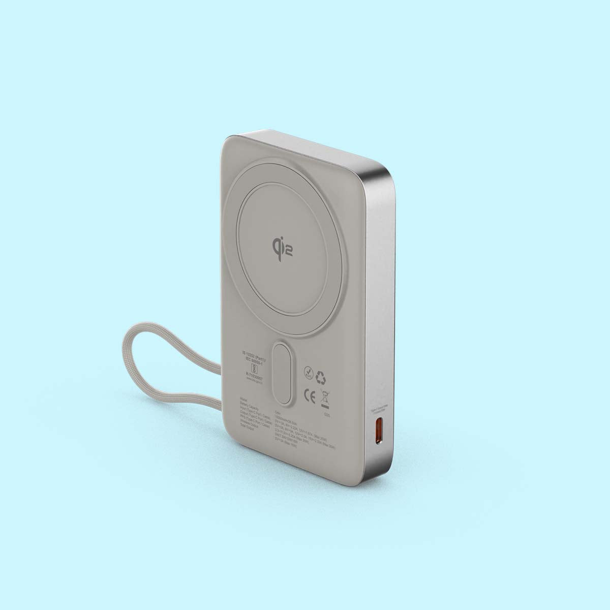 Odin 10,000mAh Qi2 MagSafe Wireless Powerbank with Built-In Type-C Cable