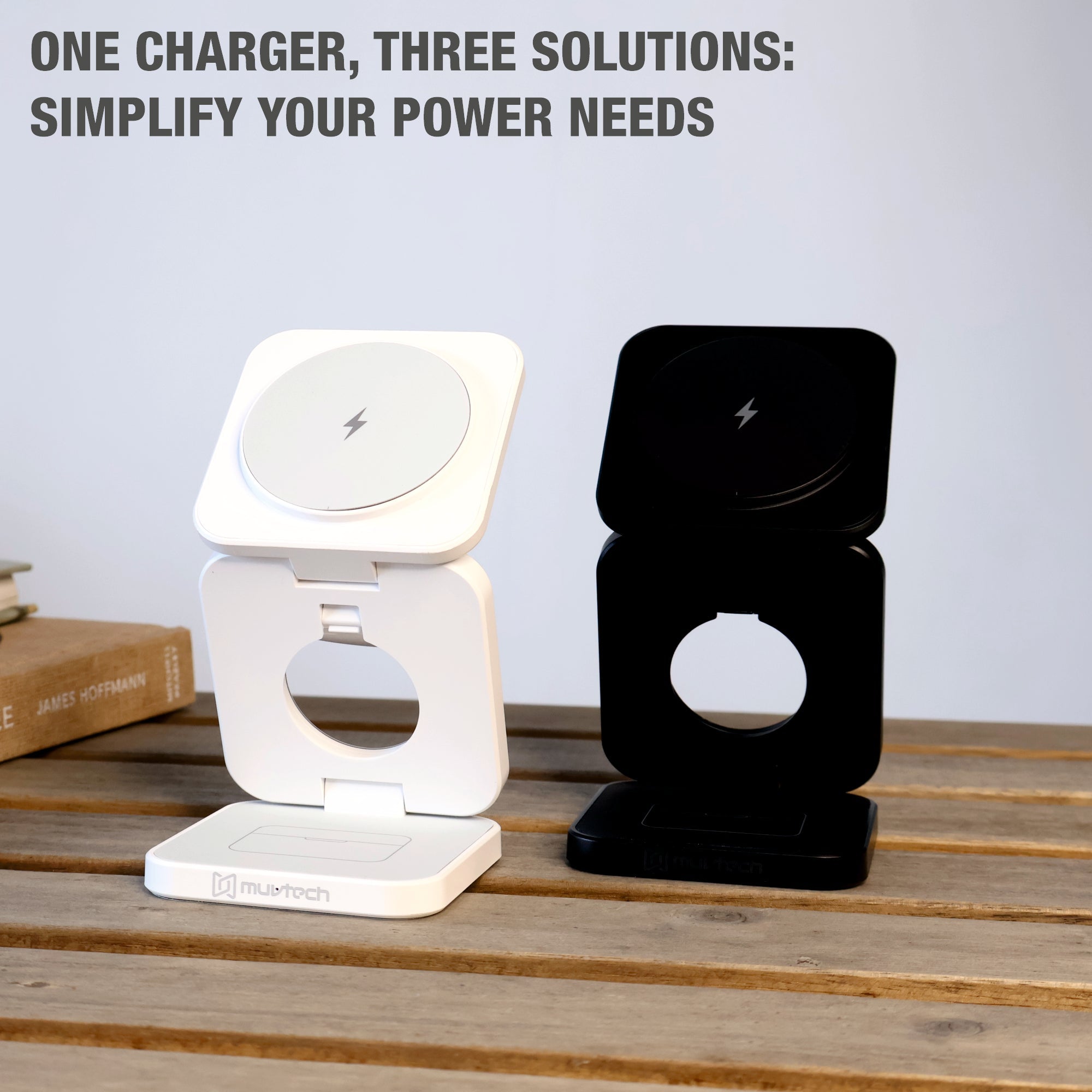 PRISM 3-in-1 Wireless Charger 15W Magnetic  Charging for iPhone, Airpod, iWatch & Magnetic Charging Support Devices