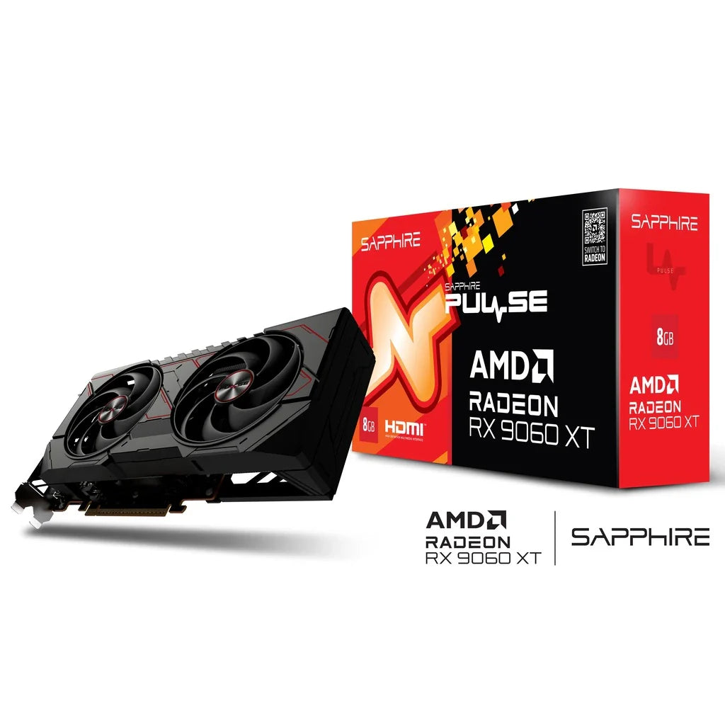 Sapphire PULSE AMD Radeon RX 9060 XT 8Gb GDDR6 128-Bit Graphics Card
