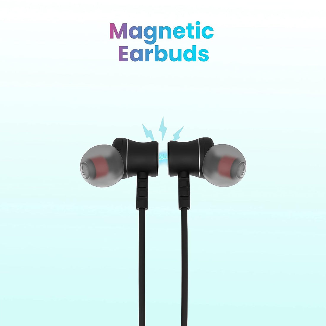 Toreto TOR-300 Beta Lite Wireless Bluetooth 5.0 Neckband Headset with ENC Noise Cancelling Mic Upto 20Hrs Playtime - Black