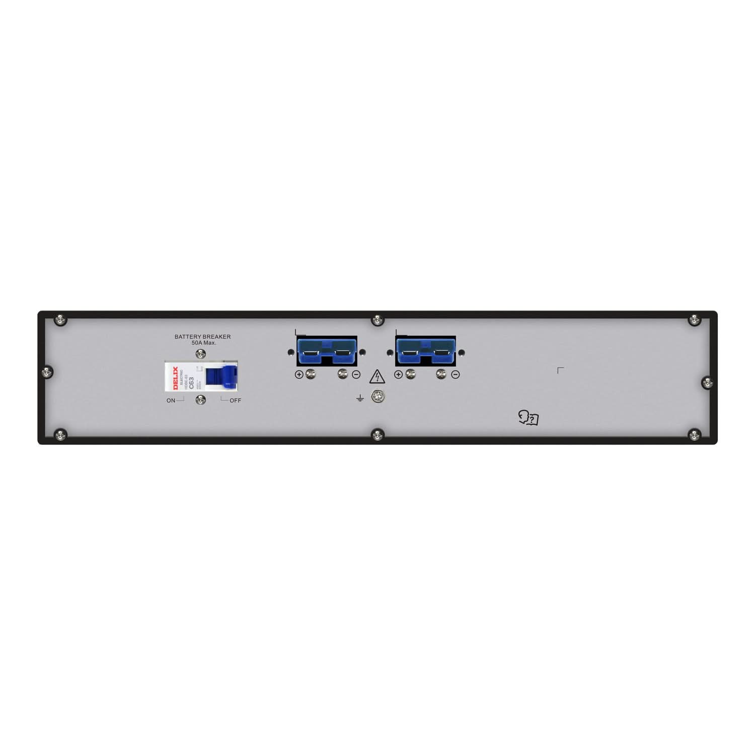 APC Easy UPS On-Line SRV2KRIL-IN - 2000VA/ 1600W | 230V | 3 India 3-pin 6A +Hard wire 3-wire(1P+N+E) Outlets | Rackmount 4U | Intelligent Card Slot | Visual LCD and Audible Alarms | Extended runtime, W/O rail kit | 2 years Warranty
