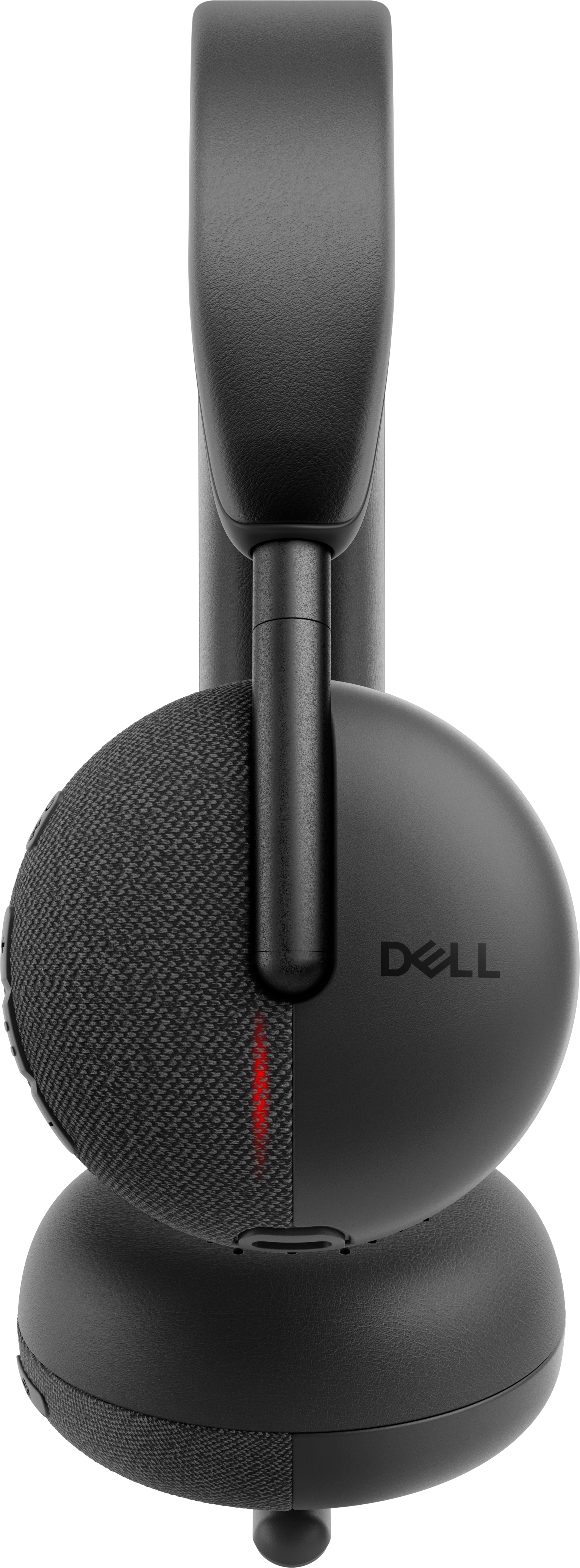 Dell WL3024 Wireless Leatherette Headband AI-Based Noise Cancellation Headset with Microphone - Black