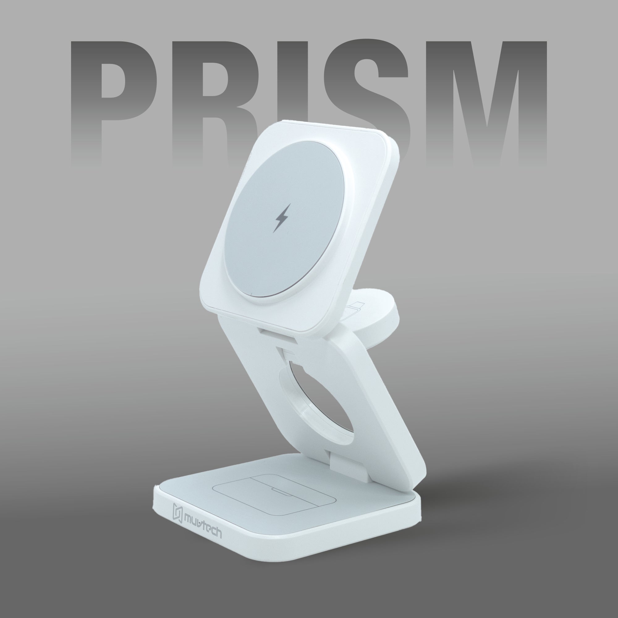 PRISM 3-in-1 Wireless Charger 15W Magnetic  Charging for iPhone, Airpod, iWatch & Magnetic Charging Support Devices
