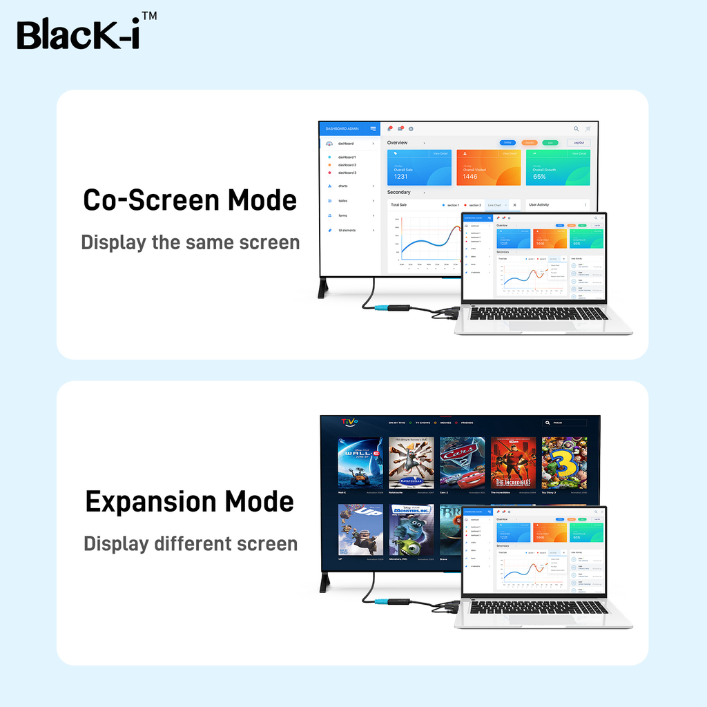 Black-i VGA to HDMI Converter with Audio