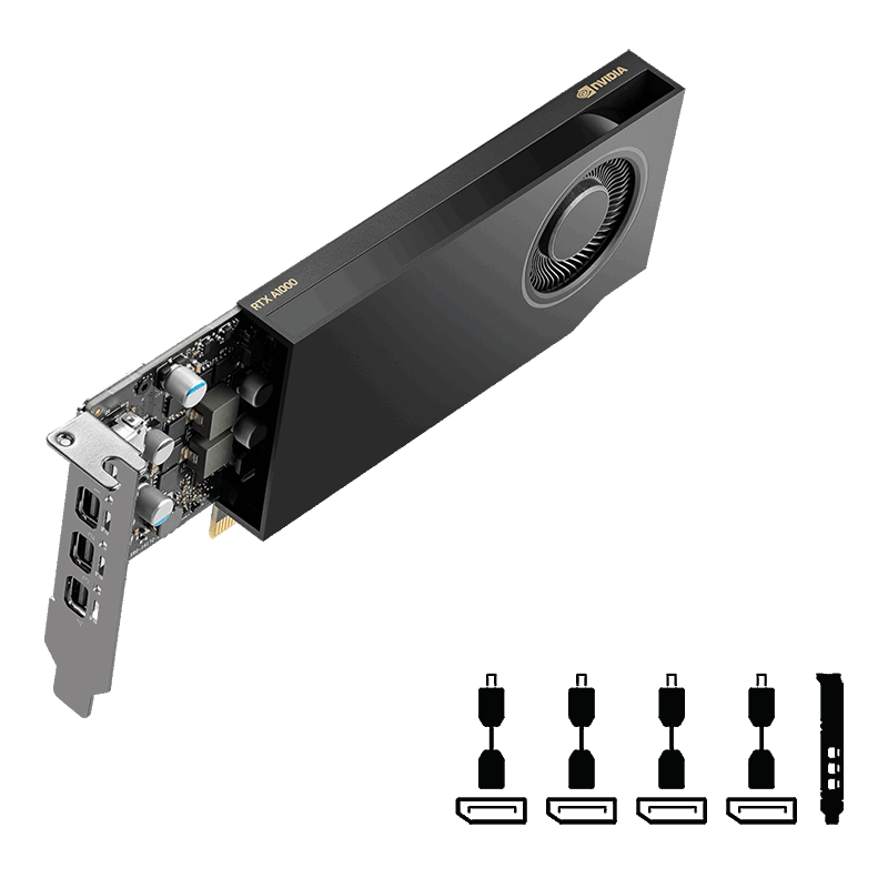 PNY NVIDIA RTX A1000 8GB GDDR6 128-Bit Graphics Card