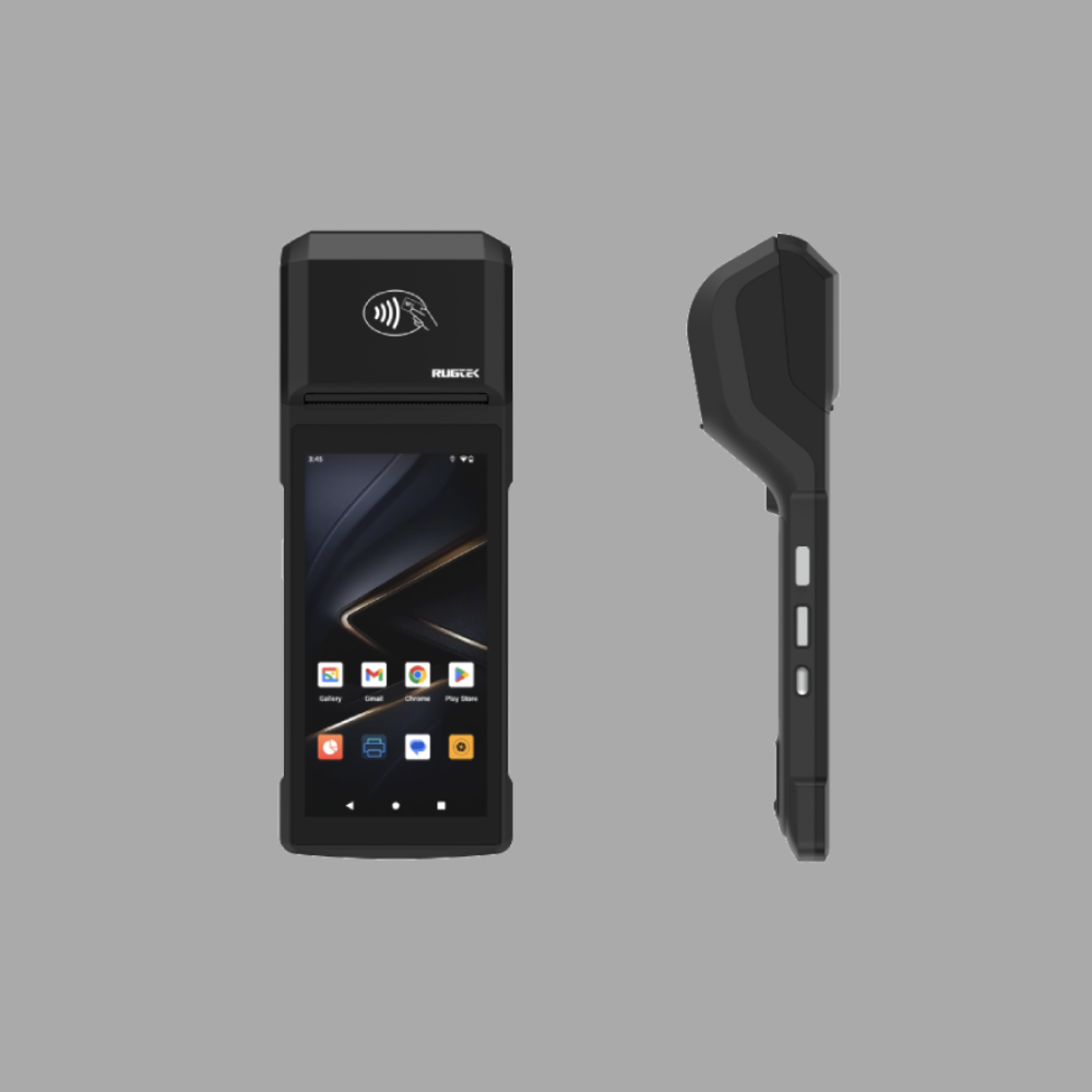 Rugtek I1H 5.5" All-in-One Handheld POS Terminal – Android 14, 3GB RAM, 32GB Storage, Inbuilt Printer, WiFi/BT/LTE, 1 Year Back-to-Bench Warranty