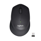 Logitech M331 Silent Plus 1000DPI 2.4GHz Optical Wireless Mouse - Black