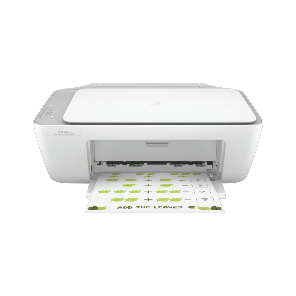 HP DeskJet Ink Advantage 2338 (7WQ06B) – All-in-One Printer, Print/Scan/Copy, Compact Design, USB, 1 Year Warranty