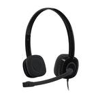 Logitech H151 3.5mm Wired Stereo Headphone with Noise-Cancelling Microphone