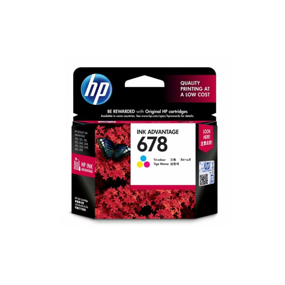 HP 678 Tri-Color Ink Cartridge (CZ108AA) – For HP DeskJet Printers