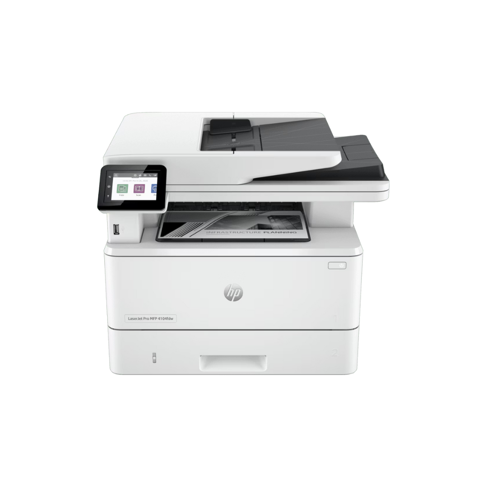 HP LaserJet Pro 4104fdw (2Z634A) – Business Monochrome Laser Printer with Fax, ADF, Duplex Printing, Wi-Fi, Network, Duplex Scanning, 3 Year Warranty