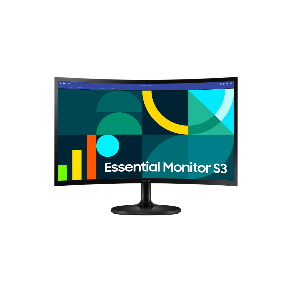 Samsung LS27D362GAWXXL (S3) – 27" FHD VA Curved 1800R, VGA & HDMI, 178° Viewing Angle, 100Hz, sRGB 95%, Border Design, Wall Mountable, 3 Year Warranty