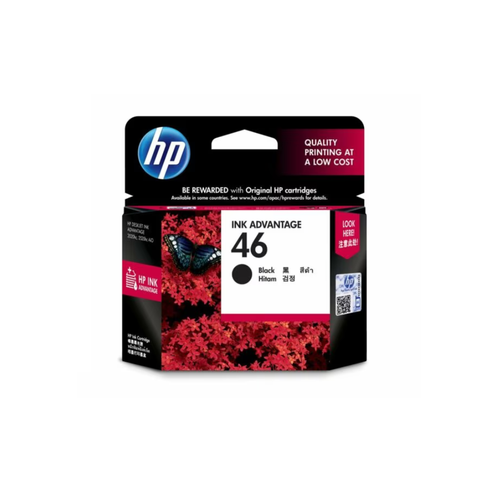 HP 46 CZ637AA – Black Ink Advantage Cartridge, 1500 Pages
