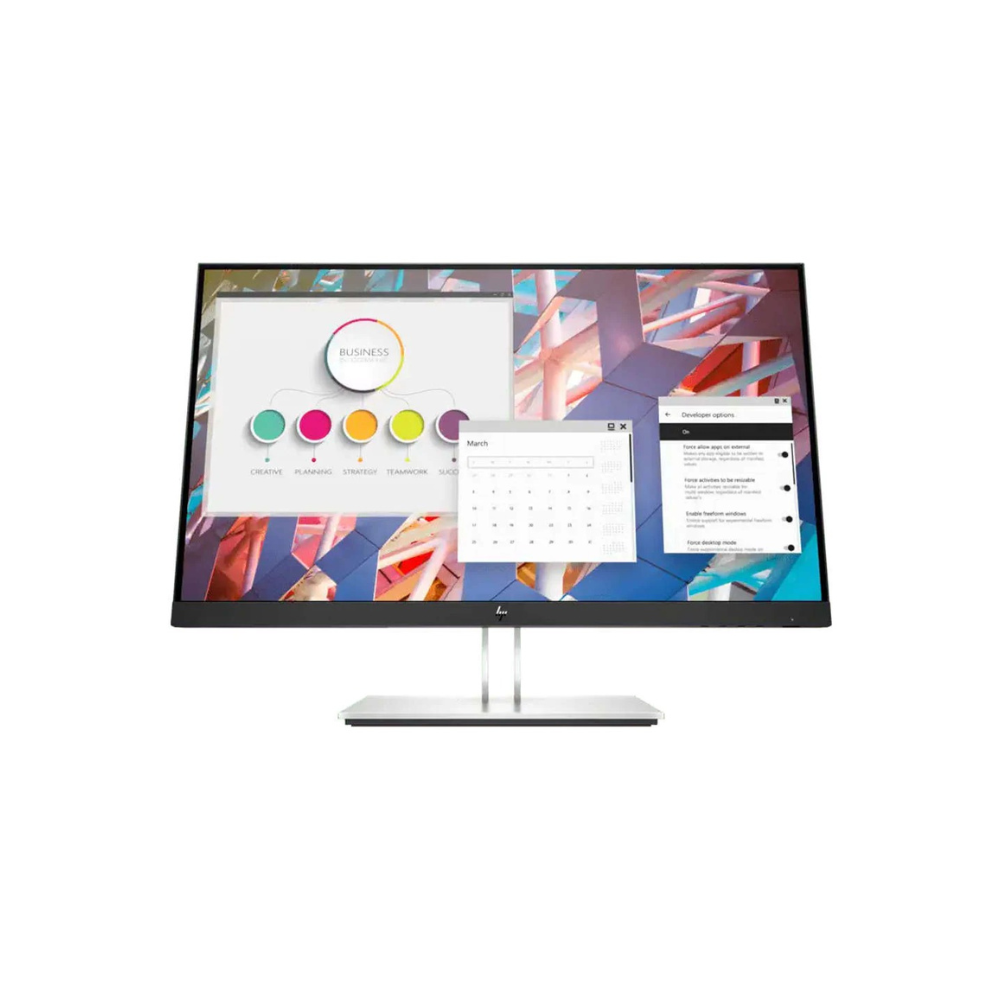 HP 23.8" 524PF Monitor 9D9L6UT – FHD IPS, 1920x1080, DP/HDMI/USB-A/USB-B, Height/Tilt/Pivot/Swivel Adjustable