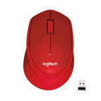 Logitech M331 Silent Plus 1000DPI 2.4GHz Optical Wireless Mouse - Red