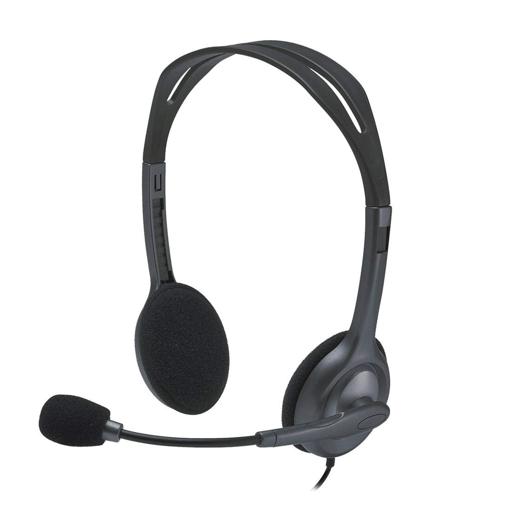 Logitech H111 3.5mm Wired Stereo Headset with 180° Rotating Microphone - Black
