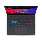 Gaming laptop with RGB lighting on a white background