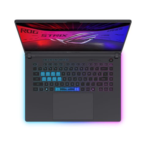 Gaming laptop with RGB lighting on a white background