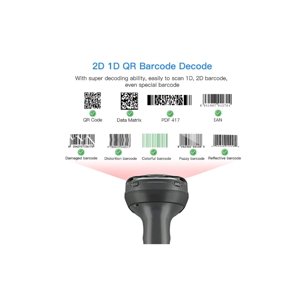 Zebra DS4608-SR7U2100ZZY – 2D Wired Handheld Barcode Scanner (W/O Stand), USB, 5 Years Warranty