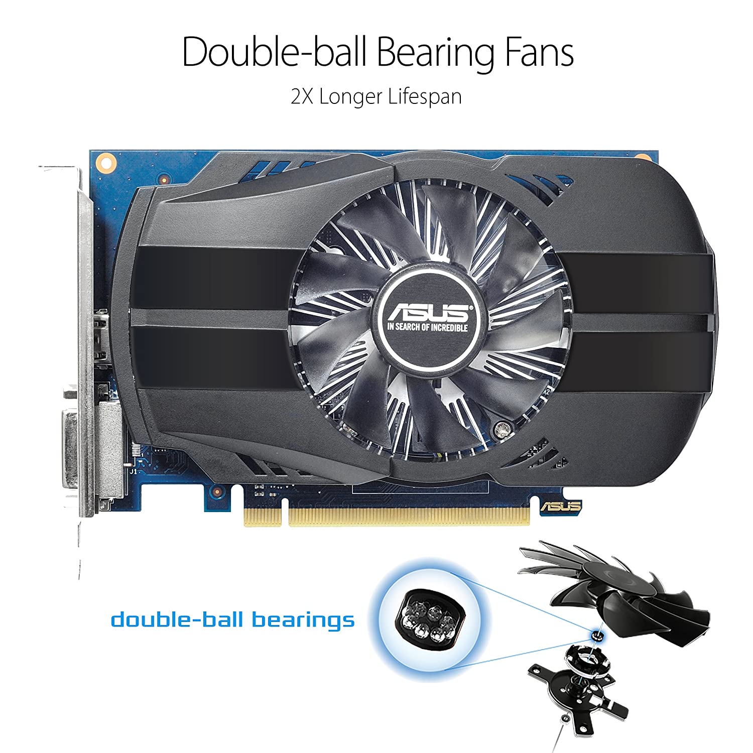 ASUS Phoenix GeForce GT1030 2GB GDDR5 64-Bit OC Edition Graphics Card with IP5X Dust Resistance