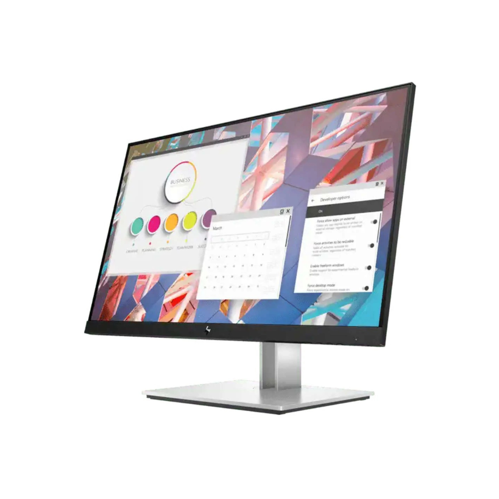 HP 23.8" 524PF Monitor 9D9L6UT – FHD IPS, 1920x1080, DP/HDMI/USB-A/USB-B, Height/Tilt/Pivot/Swivel Adjustable