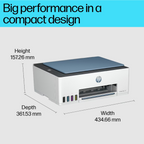 HP Smart Tank 525 (1F3W3A) – All-in-One Ink Tank Printer, Copy/Scan/Print, 4000 Pages Black & 6000 Pages Color Yield, USB, 1 Year Warranty