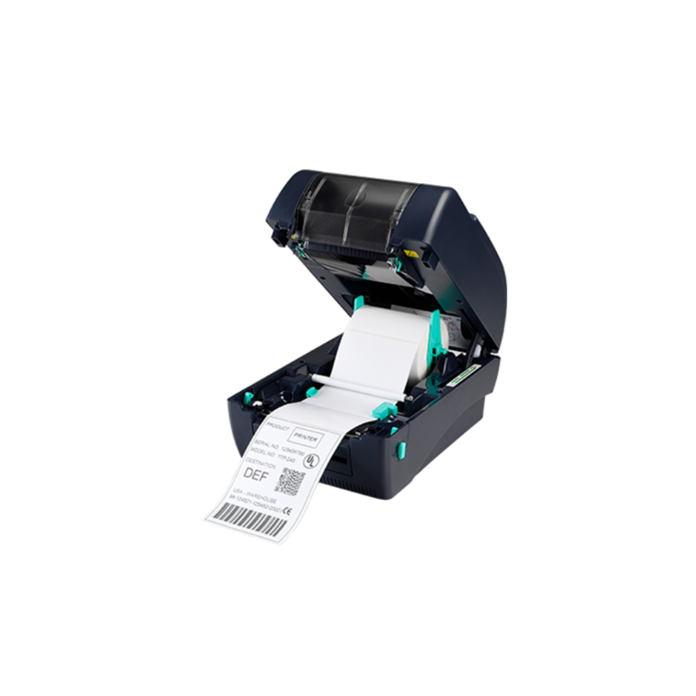 TSC TE244 Pro – Thermal Transfer Label Printer, 4", 203 dpi, 200MHz 32-bit RISC, 8MB SDRAM, 4MB Flash, 300m Ribbon, USB 2.0, RS232
