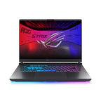 Gaming laptop with ROG Strix logo on a white background