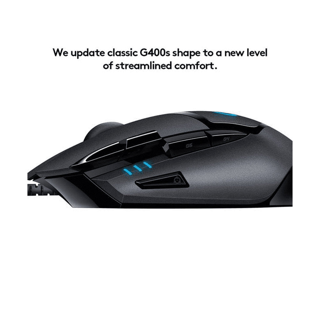 Logitech G402 Hyperion Fury Wired Fusion Engine Sensor Gaming Mouse with Adjustable DPI Up to 4000 and 8 Programmable Buttons