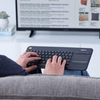 Logitech K400 Plus 2.4 GHz Wireless Keyboard with Built-in Touchpad - Black