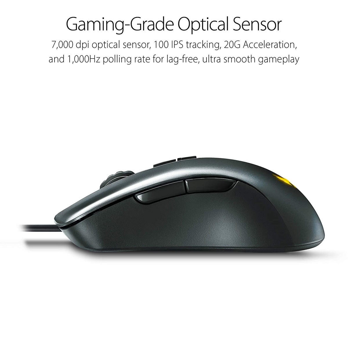 ASUS TUF Gaming M3 Wired RGB Optical Mouse with 7 Programmable Buttons and 7000 DPI