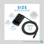 HP 65W USB Type-C Slim Travel Power Adapter Charger