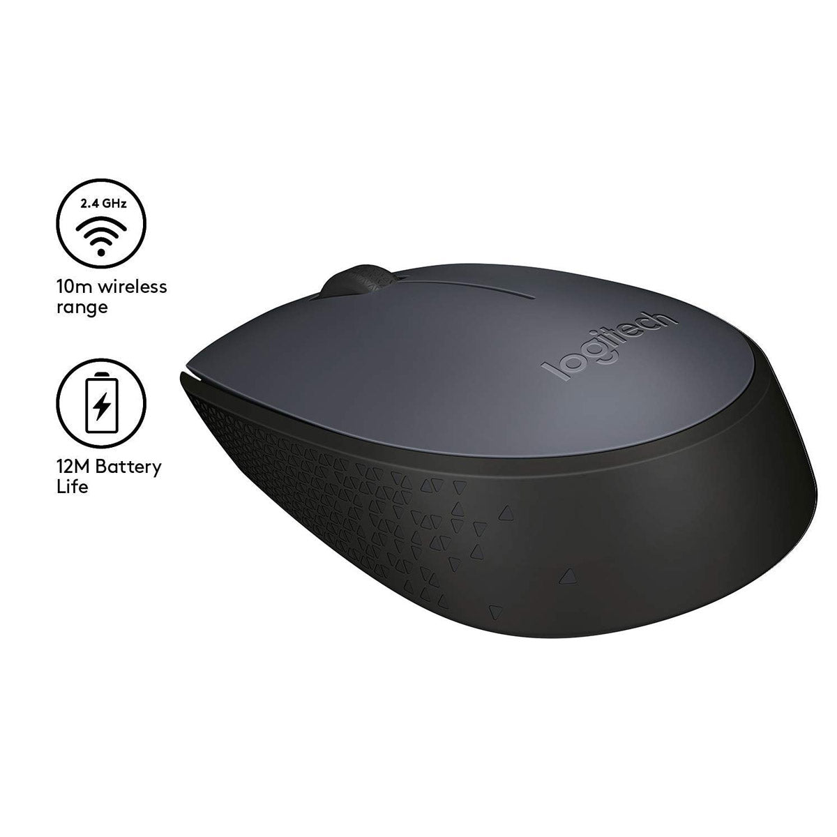 [RePacked] Logitech M171 Wireless Optical Grey Mouse with 2.4GHz Technology and Ambidextrous Design