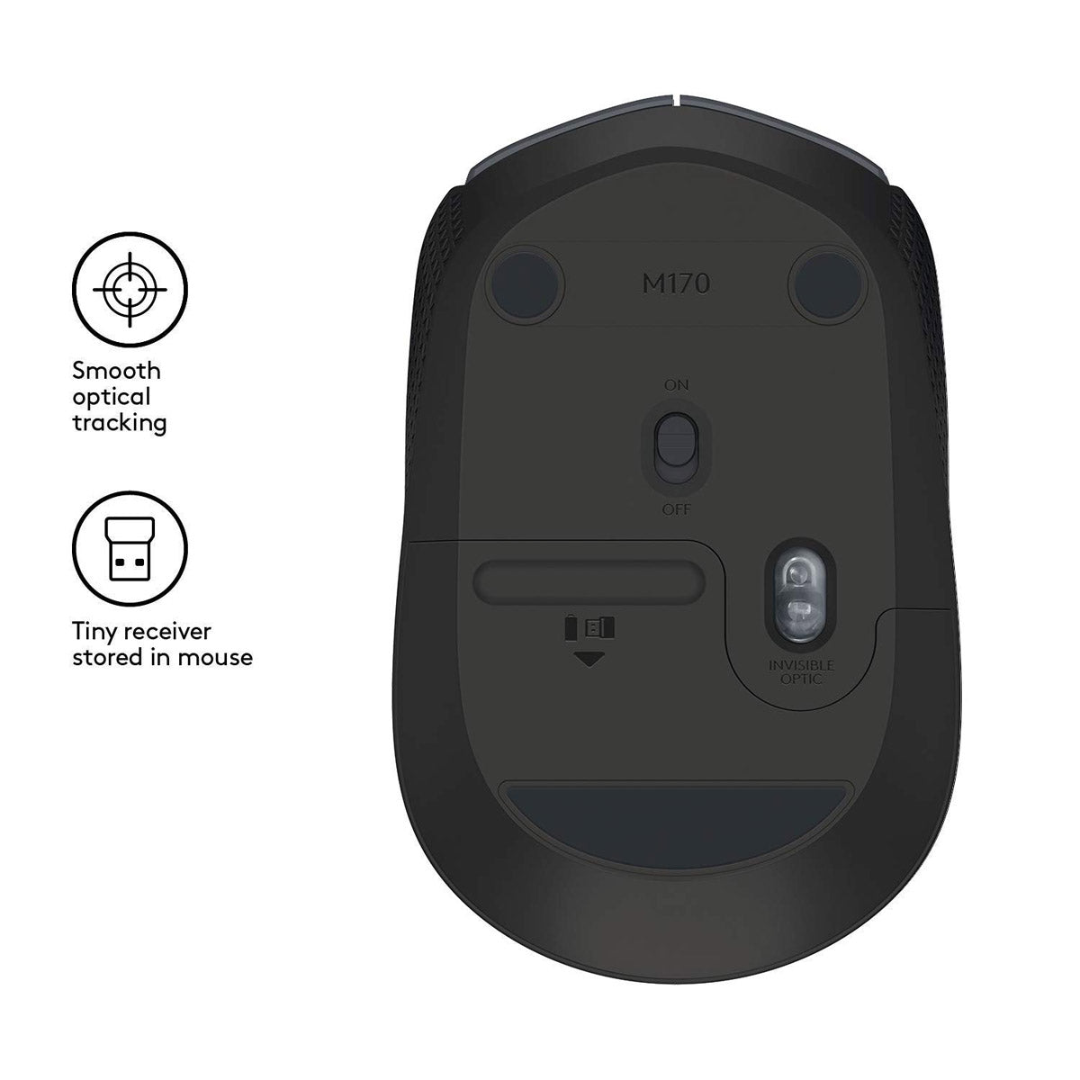 [RePacked] Logitech M171 Wireless Optical Grey Mouse with 2.4GHz Technology and Ambidextrous Design