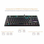 Gamdias HERMES E2 Mechanical Gaming Keyboard with Built-in Memory and 7 Color Neon Illumination