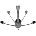 Logitech H110 3.5mm Wired Dual Plug Computer Stereo Headset with Mic - Black